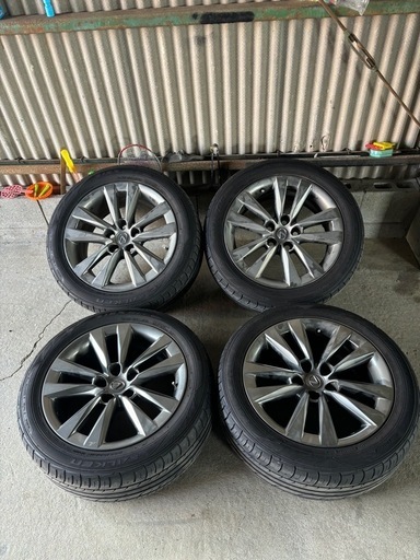 レクサス　LS   後期　純正ホイール　4本セット　2023年製タイヤ　バリ溝　PCD120 5穴　★値下げしました★