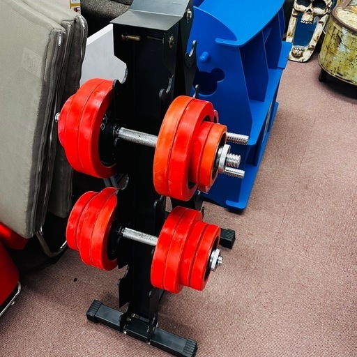 ⭐️お値下げ⭐️【IROTEC】ラバーダンベルセット スタンド付き