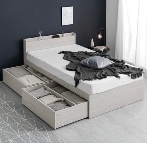 セミダブル　フレーム　マットレス　セット