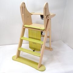 0220520610 ■ ピープル Jibunde high chair じぶんで！ハイチェア ナチュラルカラー×ライトグリーンの画像