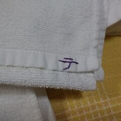 ◆【テーブル布巾・６枚セット】①　　　※〔テ〕の、文字刺繍入り。の画像