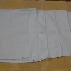 ◆【テーブル布巾・６枚セット】①　　　※〔テ〕の、文字刺繍入り。の画像