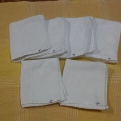 ◆【テーブル用布巾・６枚セット】②　　※〔テ〕の、糸文字入り。　　
