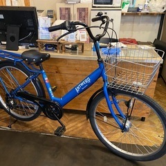 【防犯登録無料！】太タイヤ26インチ自転車　LEDオートライト　6段