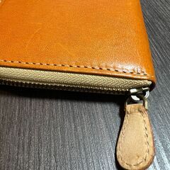 栃木レザー 二つ折り革財布メンズ レディース 本革 キャメル 牛...