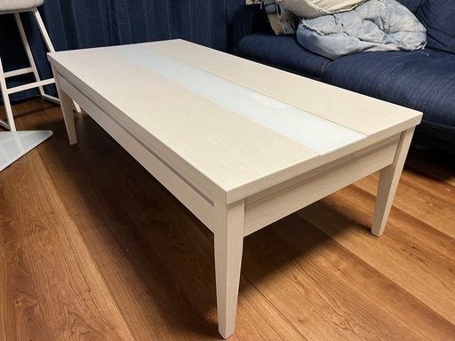 【最終値下げ】ローテーブル　引き出し付き　白　おしゃれ