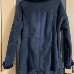 新品ANAP スエード ムートン ライダースコート ブラックでカッコいい🎵の画像