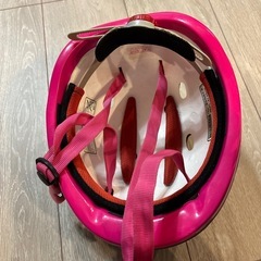 【最終値下】OGK 子ども用自転車ヘルメット 黒/ピンク　47〜52㎝の画像