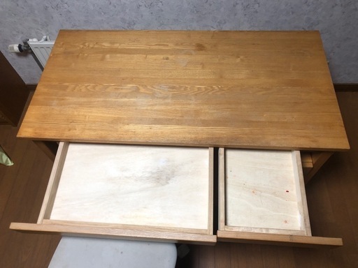 無印良品 無垢材デスク ワーキングチェア　オーク材　良品計画 家具 机 椅子　キャビネット 3点セット 