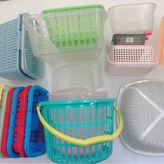 かご プラスチック 収納 ケース バスケット  の画像