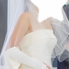 【Cherie】サテン生地パールホワイト結婚式グローブの画像