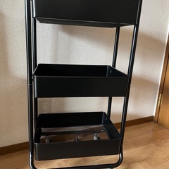 ブラック3段ワゴン