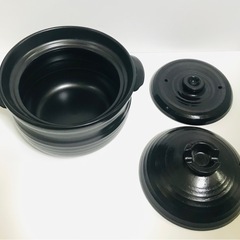 【新品・未使用】ご飯炊き土鍋3合 ガス火　遠赤外線の画像