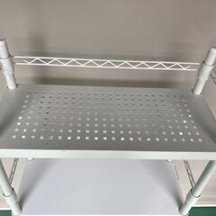 ☆中古￥5,000！バウヒュッテ　デスクサイドラック　家具　収納家具　幅60㎝ｘ奥行26㎝ｘ高さ120㎝　【BD002】の画像