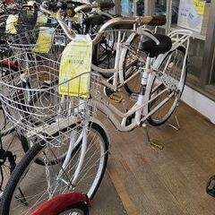 J9202　シティサイクル　RAXE　ホワイト　26インチ　LE...