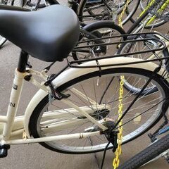 <後タイヤ新品>シティサイクル　White グランディーノ シティサイクル・ママチャリ 26インチ | 自転車通販