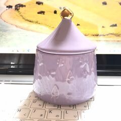 KALDI バードリーフクッキーキャニスター 陶器 （クッキー無し）