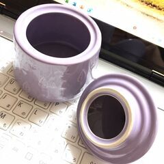 KALDI バードリーフクッキーキャニスター 陶器 （クッキー無し）の画像
