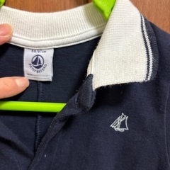 【プチバトー】使用回数5回程　かぶり半袖ロンパースの画像