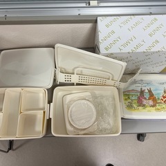 新品 BUNNY FAMILY 大型2段式弁当箱の画像