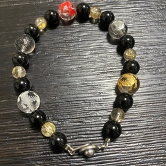 龍神、ルチル、オニキスハンドメイド数珠