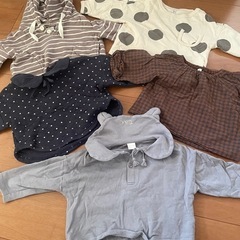 80、90サイズトップス(テータテート、フタフタ、H&M)の画像
