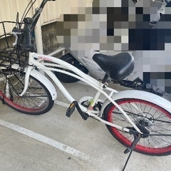 自転車 22インチ ビーチクルーザー 変速 子供 キッズバイク