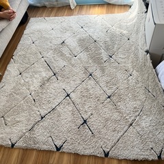 LOWYA 正方形ラグ シャギーラグ の画像
