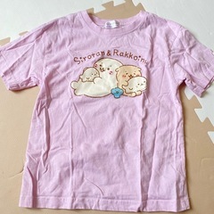 シロたん & ラッコいん Tシャツ 130cm ピンクの画像