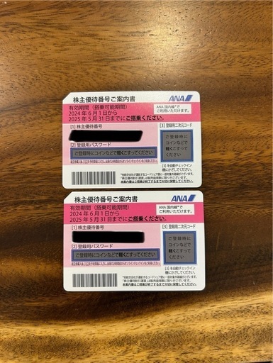 ANA 株主優待券 2枚 有効期限2025年5月31日