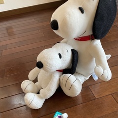 SNOOPY スヌーピー　大型　ぬいぐるみ　ティッシュ入れ　4点セットの画像