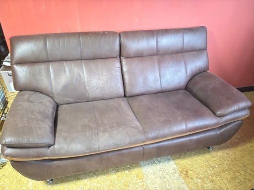 マットレザー調ソファ2〜3人掛け