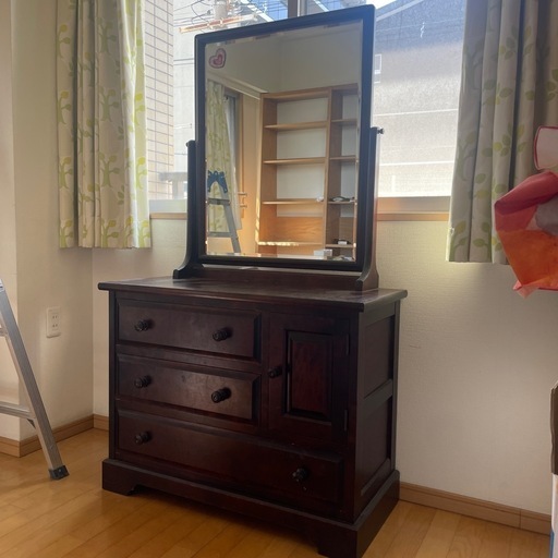 北海道民芸家具鏡台 (智恵) 茨木市の収納家具《その他》の中古あげます