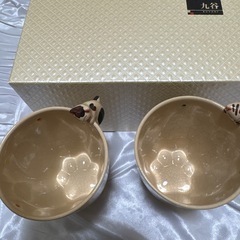 【1500円にて相談中】九谷　食器　コップ　湯呑み　猫　ねこ　ネコ