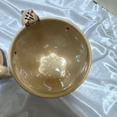 【1500円にて相談中】九谷　食器　コップ　湯呑み　猫　ねこ　ネコの画像