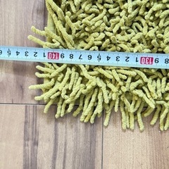 モコモコおしゃれなラグマット　グリーン長方形の画像