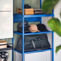 IKEA 収納棚 PLATSA プラッツァ オープンシェルフユニット, ブルー, 60x40x120 cmの画像