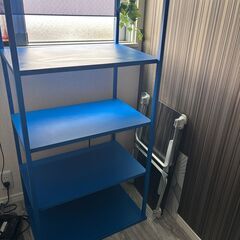 IKEA 収納棚 PLATSA プラッツァ オープンシェルフユニット, ブルー, 60x40x120 cmの画像