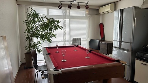 ビリヤード台(ポーカーテーブルに最適)