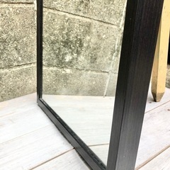 IKEA STAVE 木目ブラック 壁掛けミラー  姿見 全身鏡　☆配送応相談☆の画像