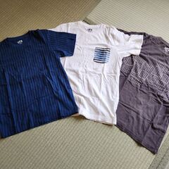 【鷹取駅】ユニクロTシャツ３枚まとめて(Sサイズ)の画像
