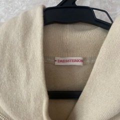 DRESSTIERIOR カシミヤ100%パーカー クリーム色の画像