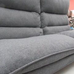 座椅子 ソファー 2人掛け 幅140cm グレー系 ファブリック素材 ハイバック リクライニング 2P 家具 ソファ 長椅子 苫小牧西店の画像