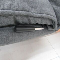 座椅子 ソファー 2人掛け 幅140cm グレー系 ファブリック素材 ハイバック リクライニング 2P 家具 ソファ 長椅子 苫小牧西店の画像