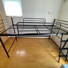 ロフトベッド　ブラック