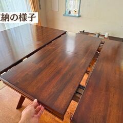 お得な情報満載 値段交渉可】Hillsdale製・伸縮式ダイニングテーブルセット(椅子 ダイニングテーブル