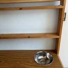 木製シンク付き子供用キッチンの画像