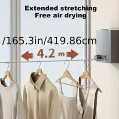 新品未使用品　室内用物干しワイヤー　アマ◯ンで2480円の画像