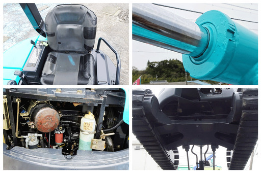 コベルコ～KOBELKO: SK15SR 古油圧ショベル(建設機械)◆1.5ｔ （走行2速）倍速/ガチャック仕様/整備済み（ミニユンボ）