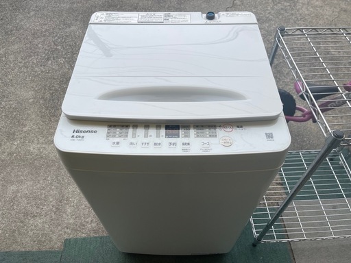 【リサイクルサービス八光】2023年製　ハイセンス　全自動洗濯機 ホワイト HW-T60H [洗濯6.0kg /簡易乾燥(送風機能) /上開き]